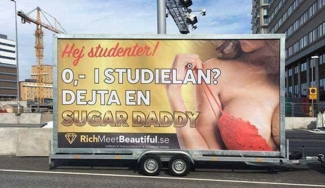 Αίσχη χωρίς όρια στη Σουηδία: Είσαι φοιτητής και δεν έχεις λεφτά; Βγες με έναν Sugar Daddy